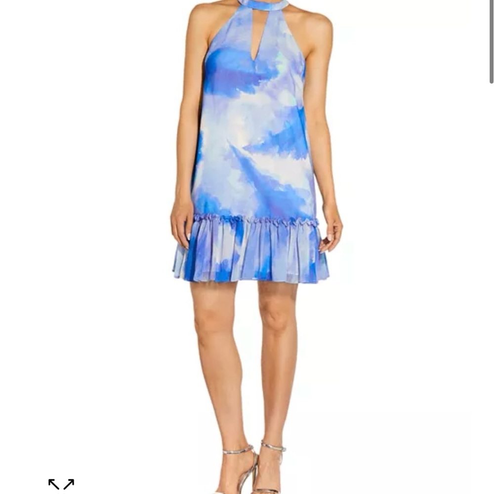 Aidan by Aidan Mattox Mock Neck Printed Shift Dress